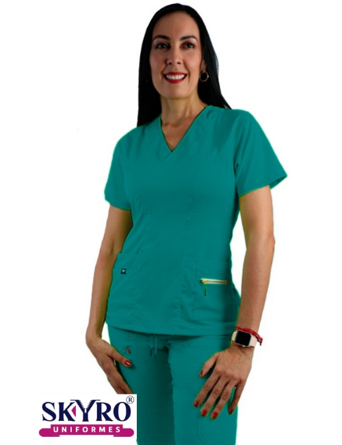 Uniforme Dama Unicolor Conjunto Anatomic Strech Classic Audacity - Imagen 2