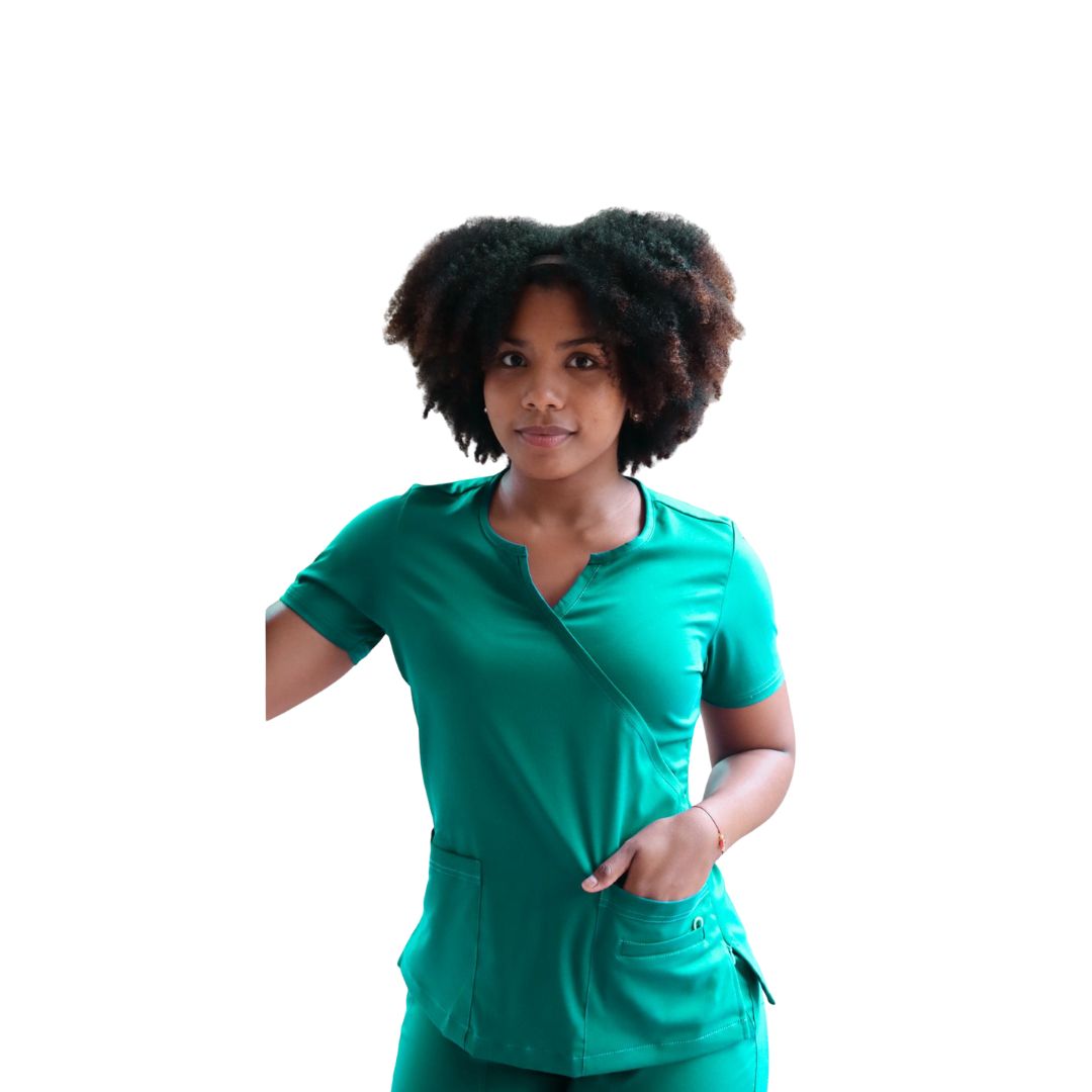 Conjunto uniforme dama antifluido stretch Premium Radiant turquesa talla S