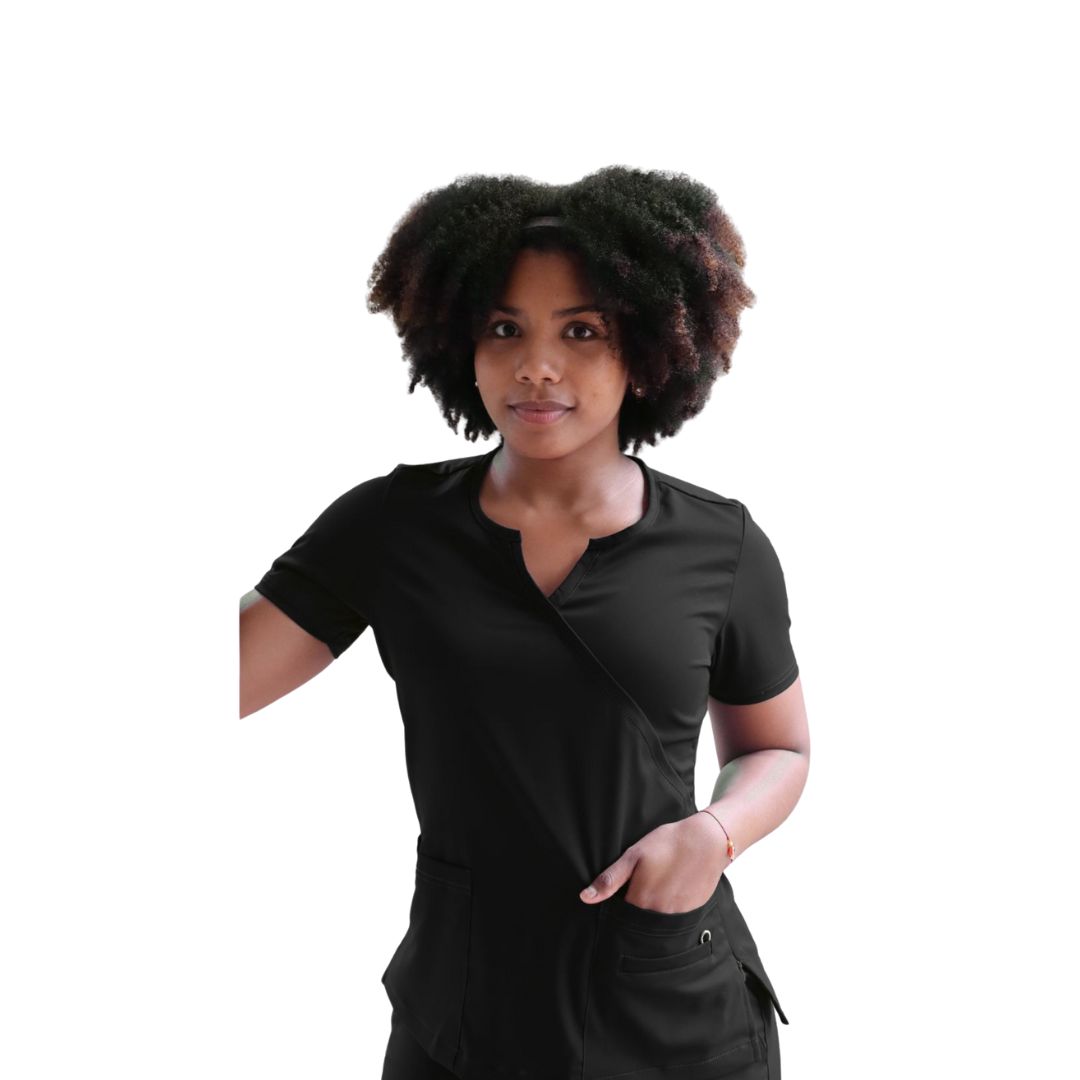 Conjunto uniforme dama antifluido stretch classic Radiant Negro talla M